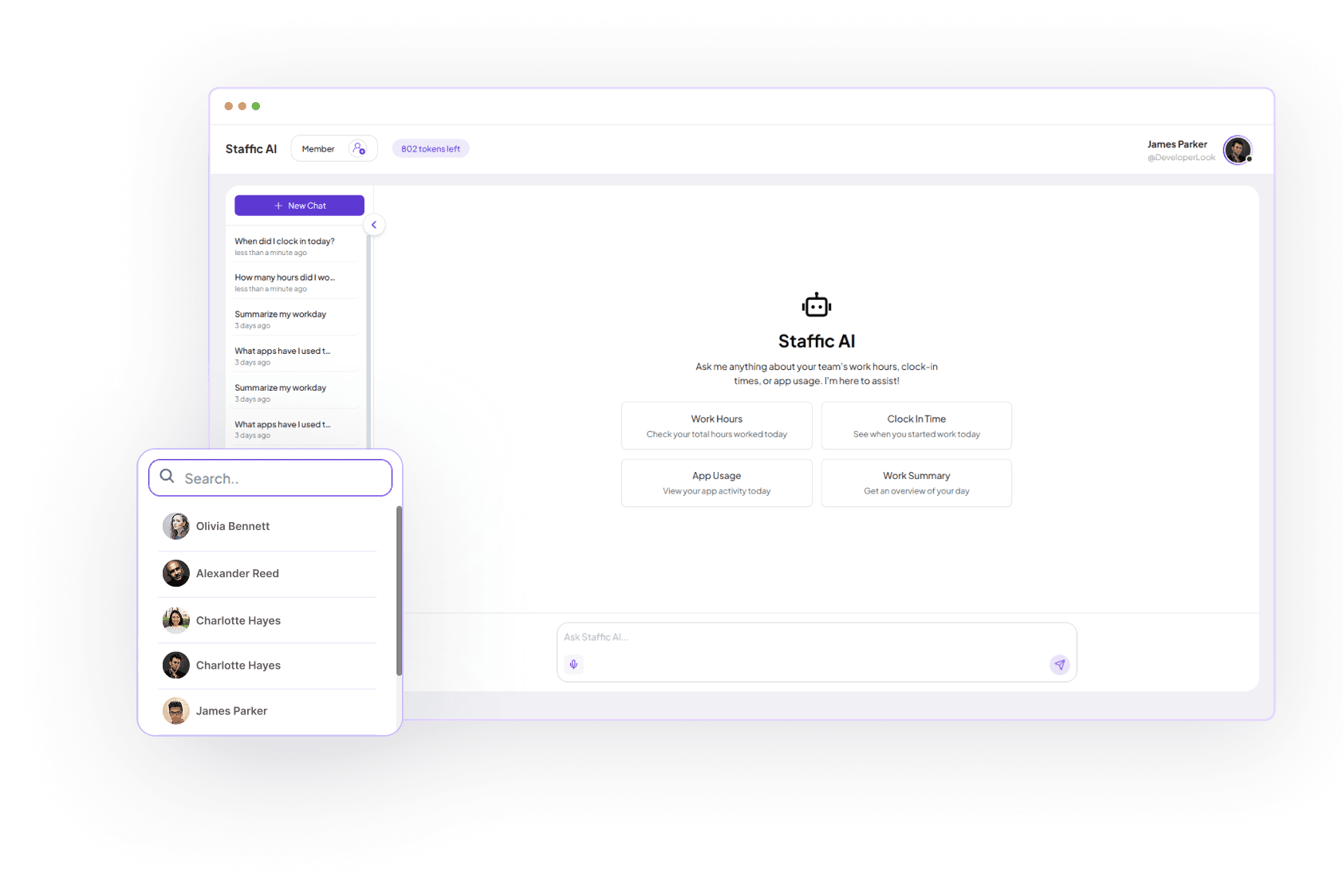 Your Smart Workday Assistant Interface